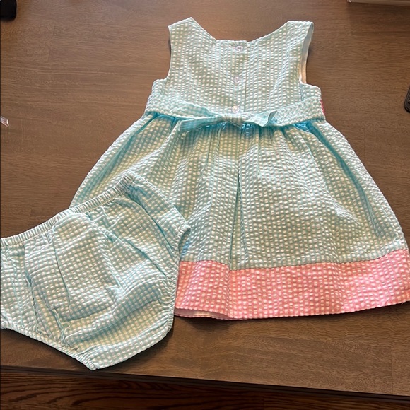 Adorable Blue and Pink Cupcake Dress with diaper cover #406 - Picture 2 of 2